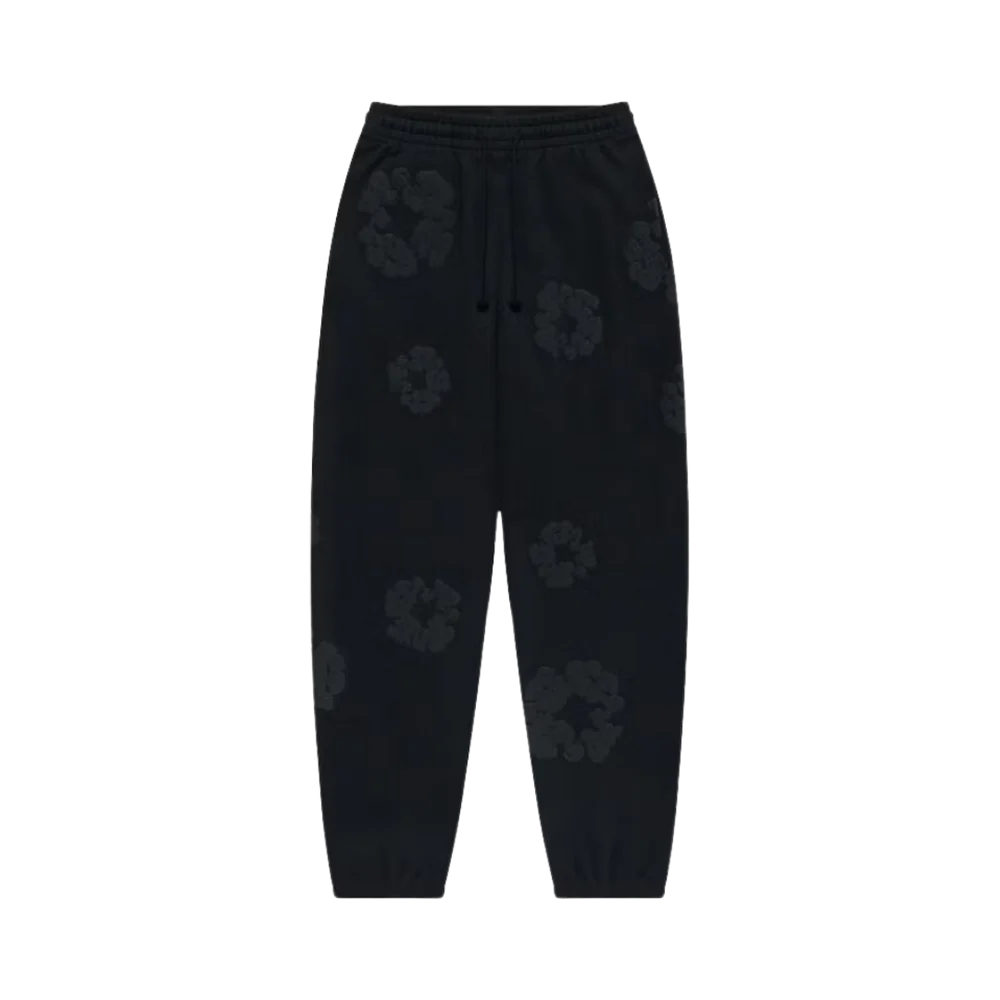 FLOWER SWEATPANTS BLACK MONOCHROME - Image 3