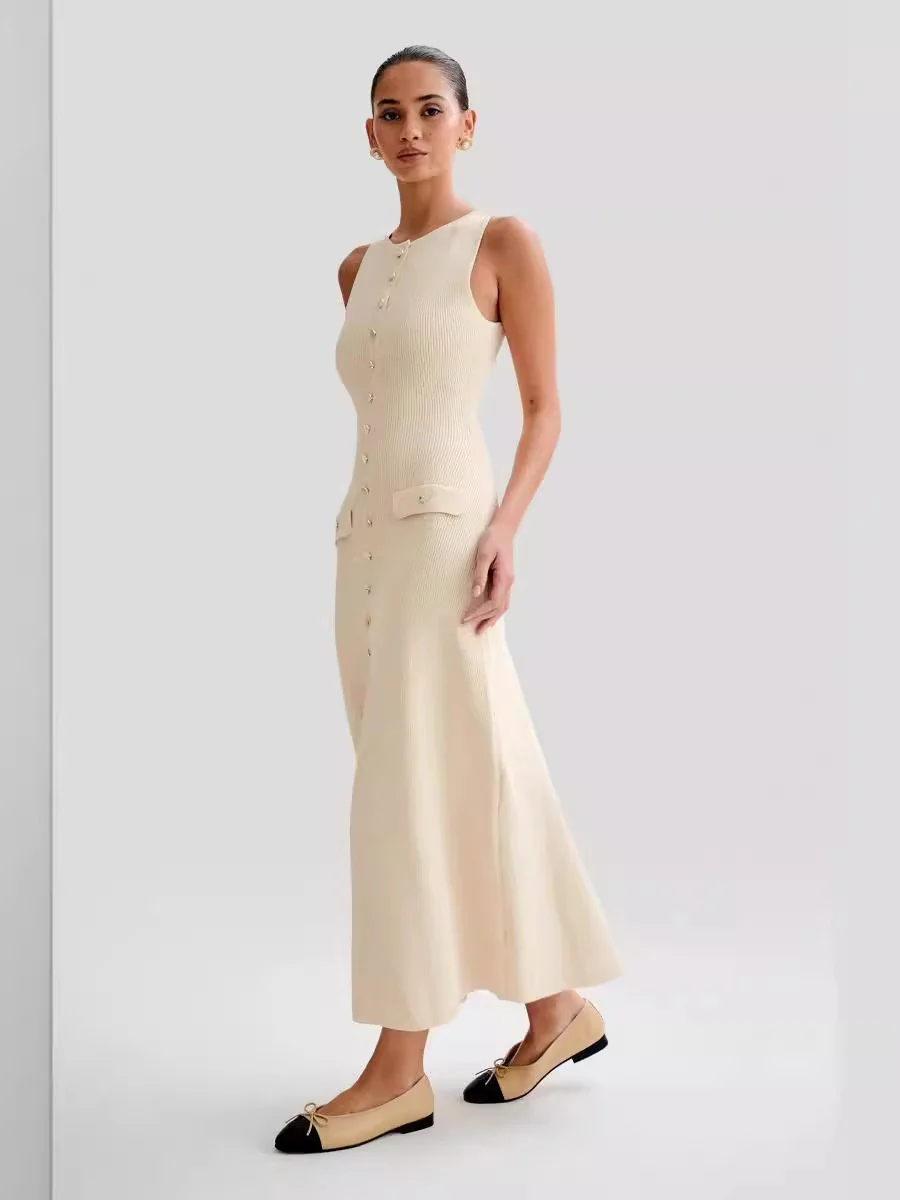 Strick-Hemdkleid mit Knöpfen - Image 3